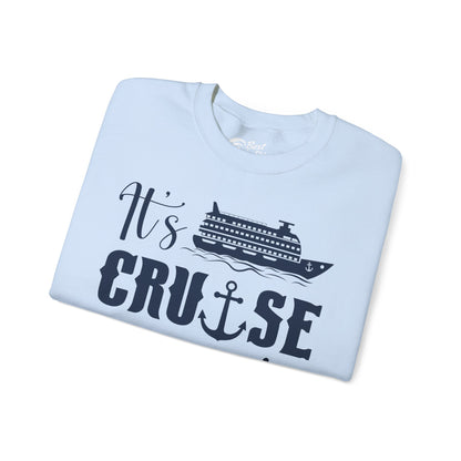 It’s Cruise Time Shirt - Nautical Ship Anchor Wheel Bold Graphic Sweatshirt - View 27 - Best Cruise Shirts