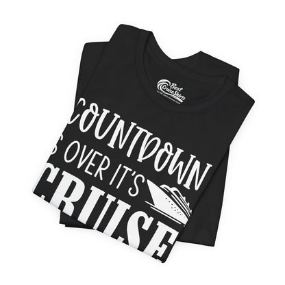 Countdown Is Over It’s Cruise Time Bold Ship Graphic Shirt — Premium Tee