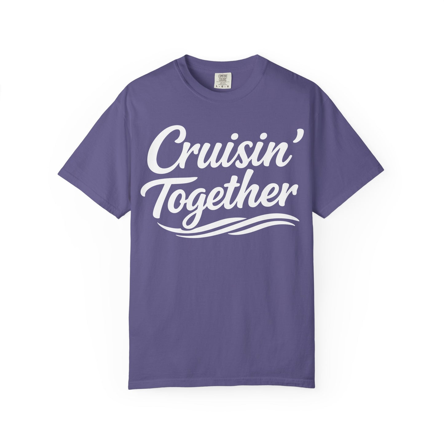 Cruisin Together Group Unity Shirt with Bold Script and Wave Design Comfort - View 8 - Best Cruise Shirts
