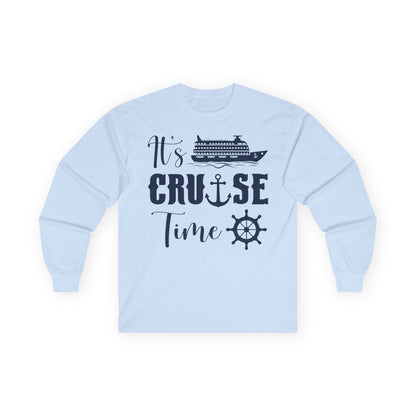 It’s Cruise Time Shirt - Nautical Ship Anchor Wheel Bold Graphic Long Sleeve - View 6 - Best Cruise Shirts