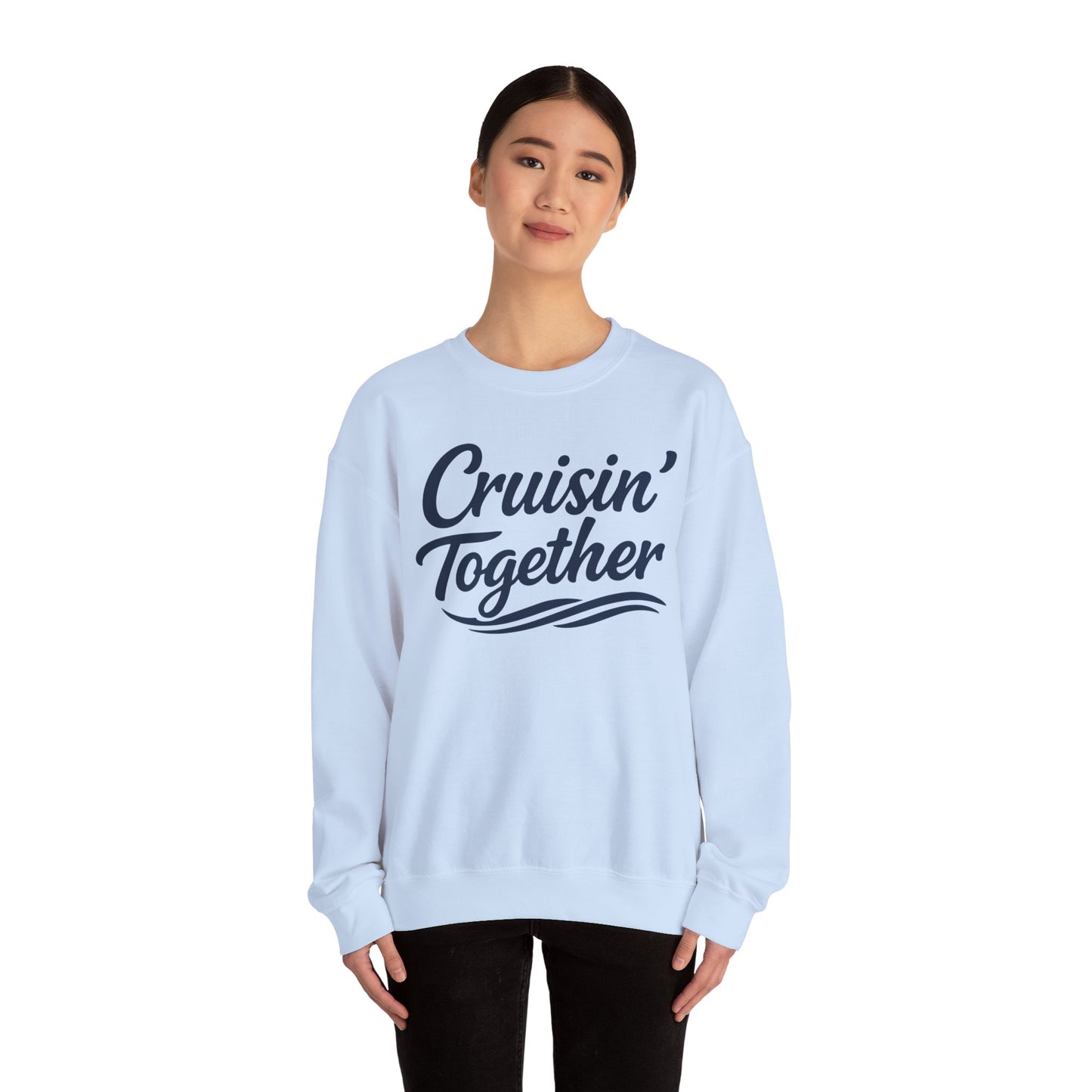 Cruisin Together Group Unity Shirt with Bold Script and Wave Design Sweatshirt - View 27 - Best Cruise Shirts