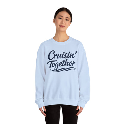 Cruisin Together Group Unity Shirt with Bold Script and Wave Design Sweatshirt - View 27 - Best Cruise Shirts