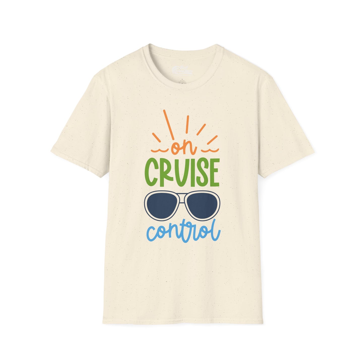 On Cruise Control Shirt - Bold Sunglasses Vacation Relaxation Design — T-Shirt