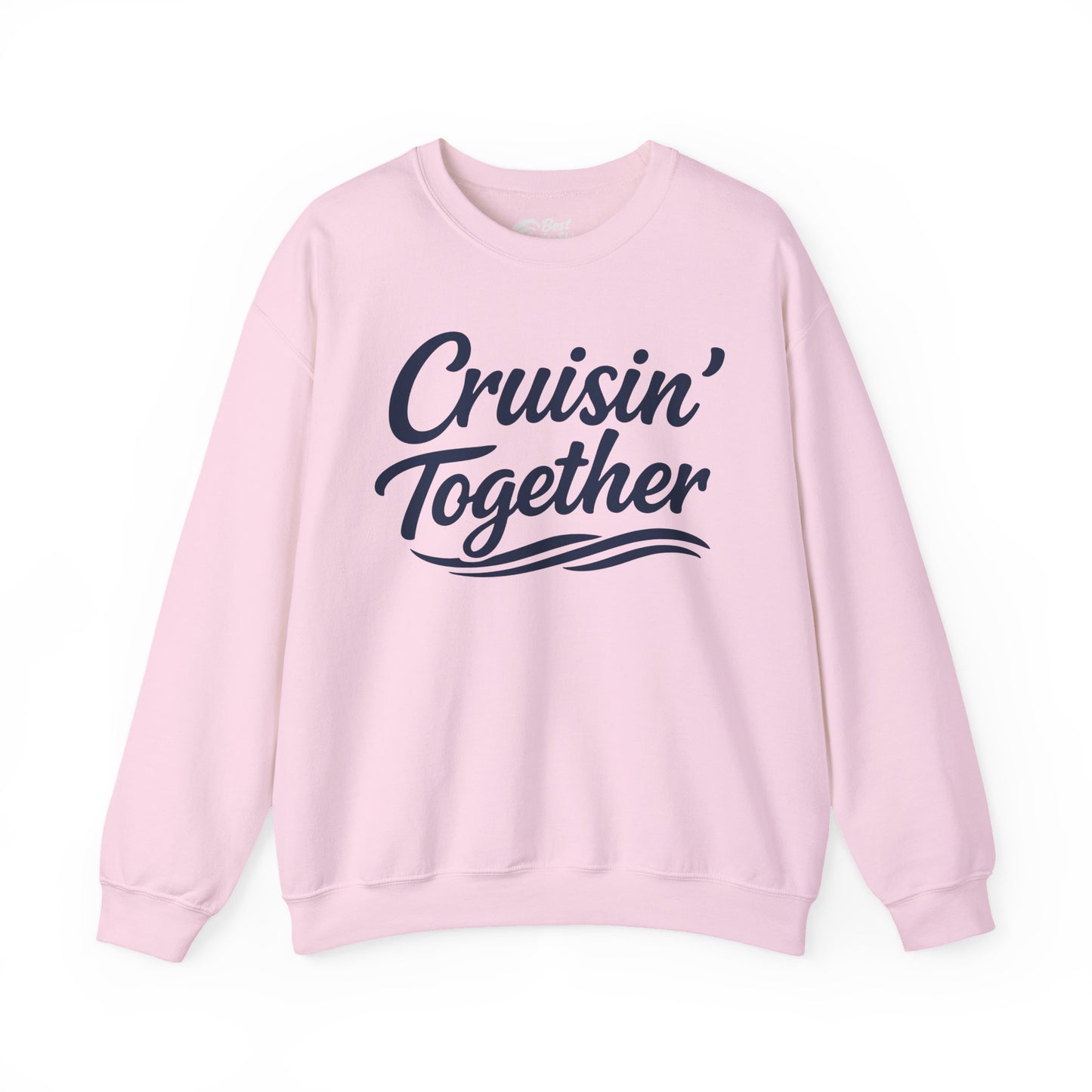 Cruisin Together Group Unity Shirt with Bold Script and Wave Design Sweatshirt - View 9 - Best Cruise Shirts