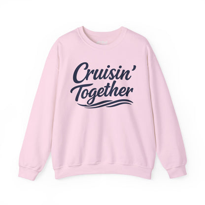Cruisin Together Group Unity Shirt with Bold Script and Wave Design Sweatshirt - View 9 - Best Cruise Shirts