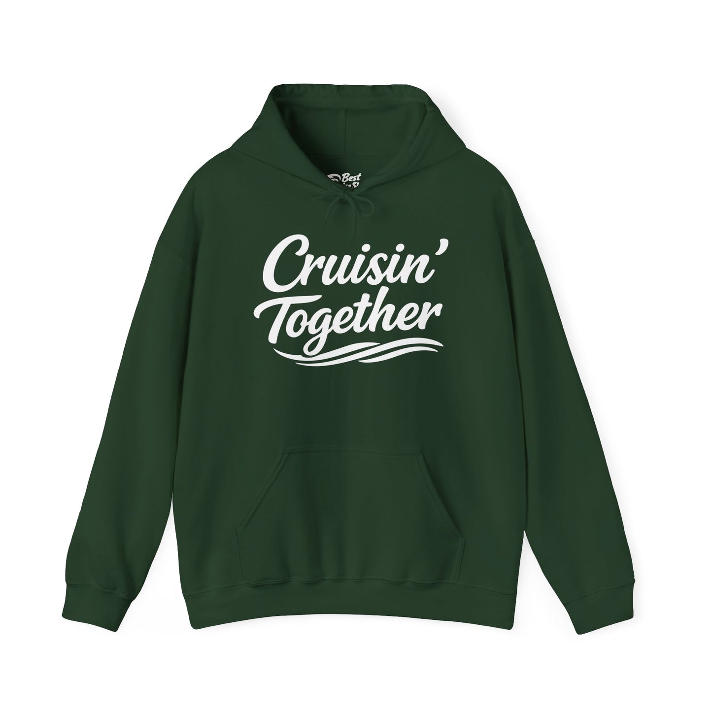 Cruisin Together Group Unity Shirt with Bold Script and Wave Design Hoodie - View 4 - Best Cruise Shirts