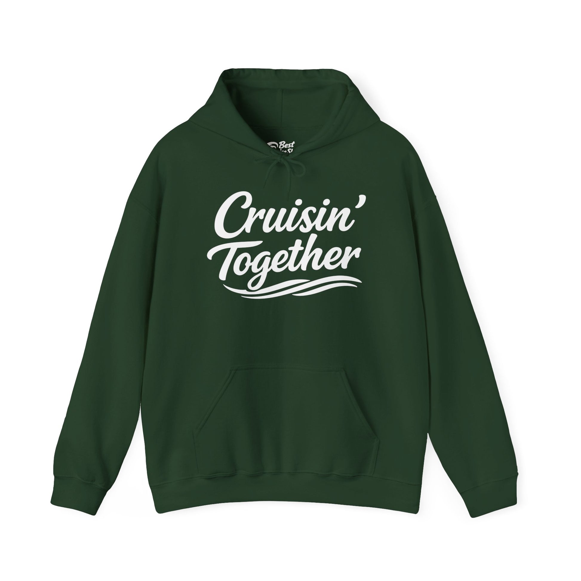 Cruisin Together Group Unity Shirt with Bold Script and Wave Design Hoodie - View 4 - Best Cruise Shirts