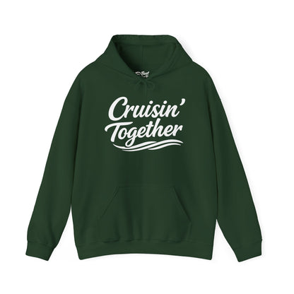 Cruisin Together Group Unity Shirt with Bold Script and Wave Design Hoodie - View 4 - Best Cruise Shirts