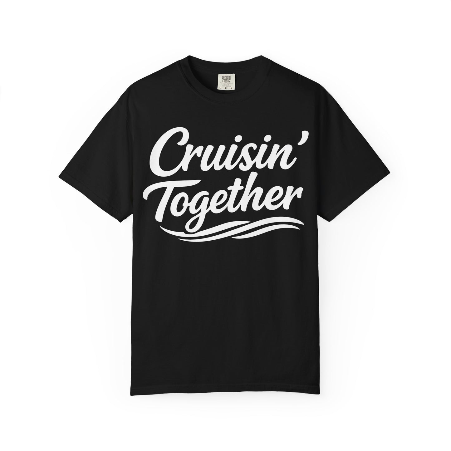 Cruisin Together Group Unity Shirt with Bold Script and Wave Design Comfort - View 7 - Best Cruise Shirts