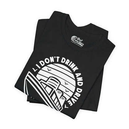 I Sip and Cruise Funny Cruise Drinking Shirt with Ship Illustration Premium Tee - View 3 - Best Cruise Shirts
