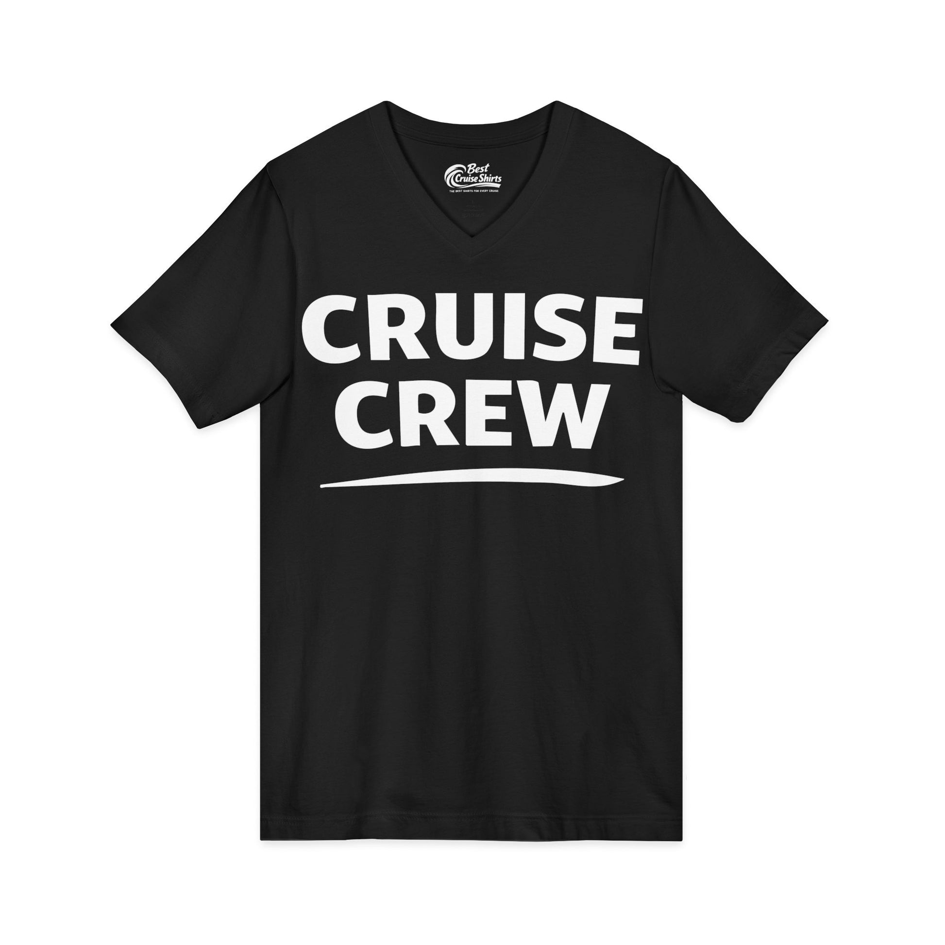 Cruise Crew Shirt - Bold Matching Group Cruise Vacation Apparel V-Neck - View 3 - Best Cruise Shirts
