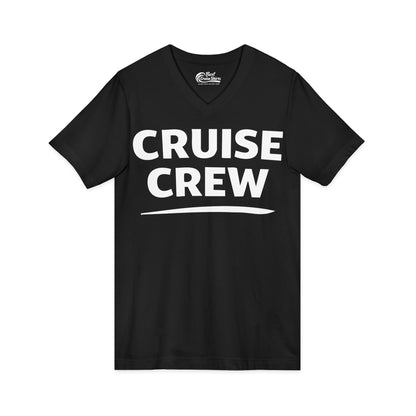 Cruise Crew Shirt - Bold Matching Group Cruise Vacation Apparel V-Neck - View 3 - Best Cruise Shirts