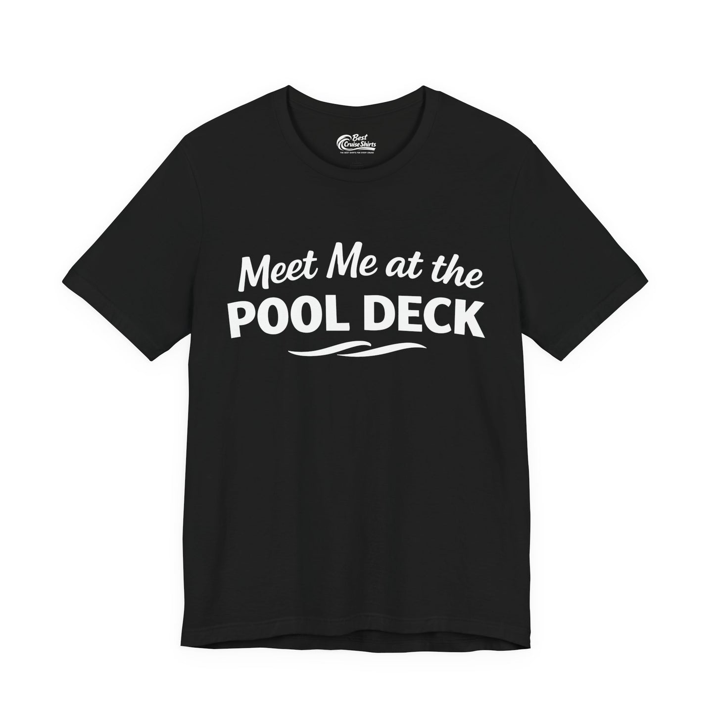 Meet Me At The Pool Deck Bold Fun Poolside Water Wave Shirt Premium Tee - Best Cruise Shirts