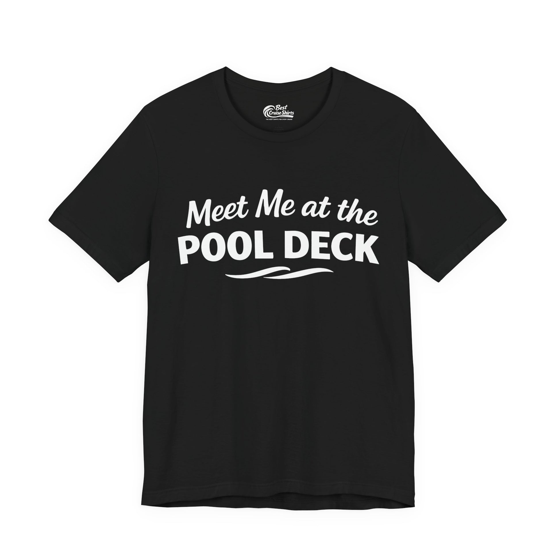 Meet Me At The Pool Deck Bold Fun Poolside Water Wave Shirt Premium Tee - Best Cruise Shirts
