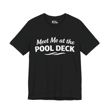 Meet Me At The Pool Deck Bold Fun Poolside Water Wave Shirt Premium Tee - Best Cruise Shirts