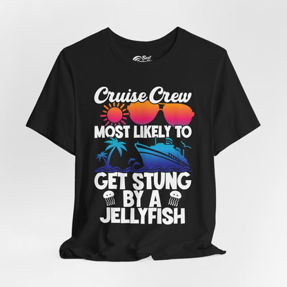 Cruise Crew Shirt - Funny Jellyfish Sunglasses Tropical Vacation Tee Premium Tee - View 4 - Best Cruise Shirts