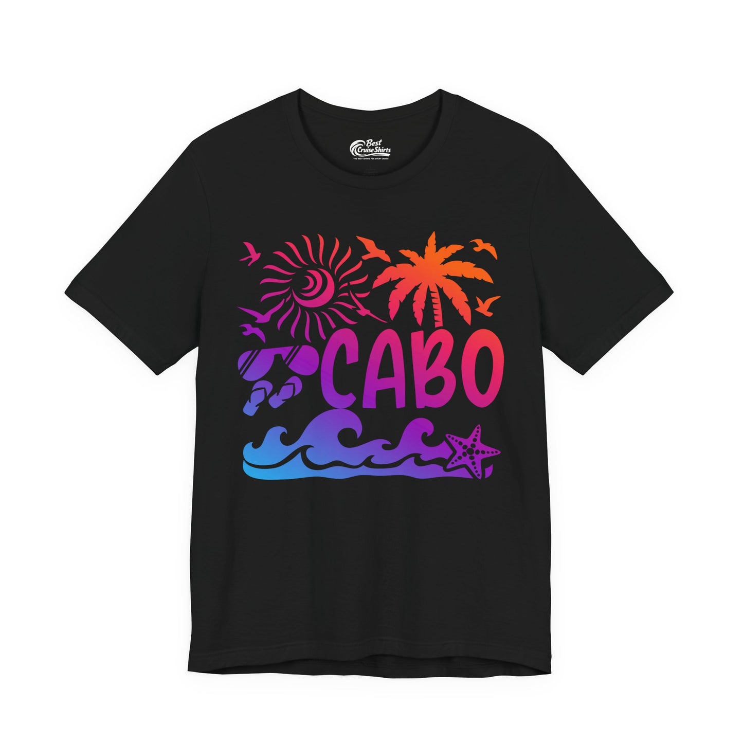 Cabo San Lucas Shirt - Tropical Sunset Palm Beach Vacation Graphic Tee Premium Tee - Best Cruise Shirts