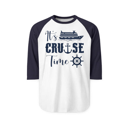 It’s Cruise Time Shirt - Nautical Ship Anchor Wheel Bold Graphic 3/4 Sleeve - View 6 - Best Cruise Shirts