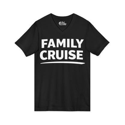 Family Cruise Celebration Bold Lettering Group Trip Shirt V-Neck - View 3 - Best Cruise Shirts
