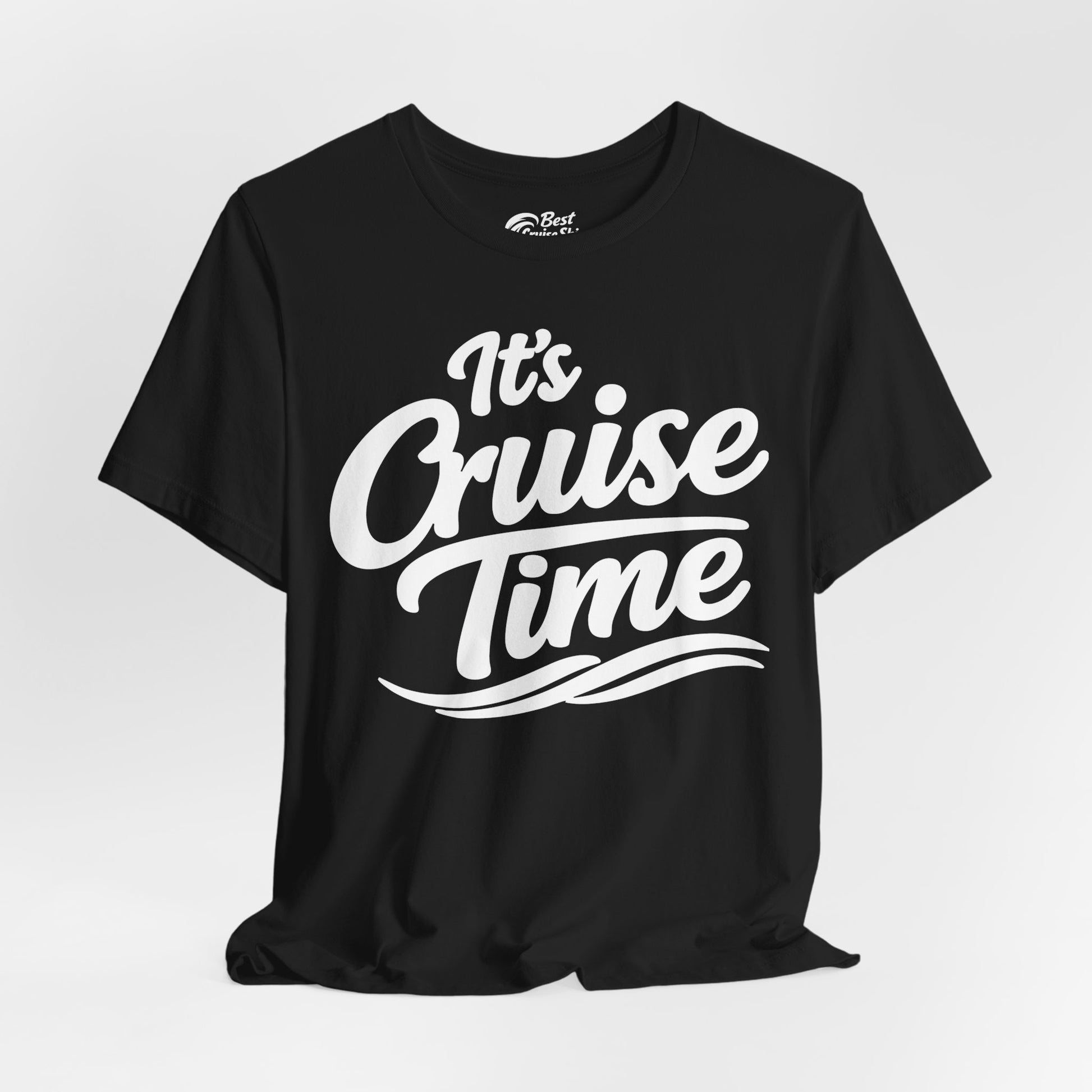 It’s Cruise Time Bold Nautical Wave Typography Cruise Shirt Premium Tee - View 4 - Best Cruise Shirts