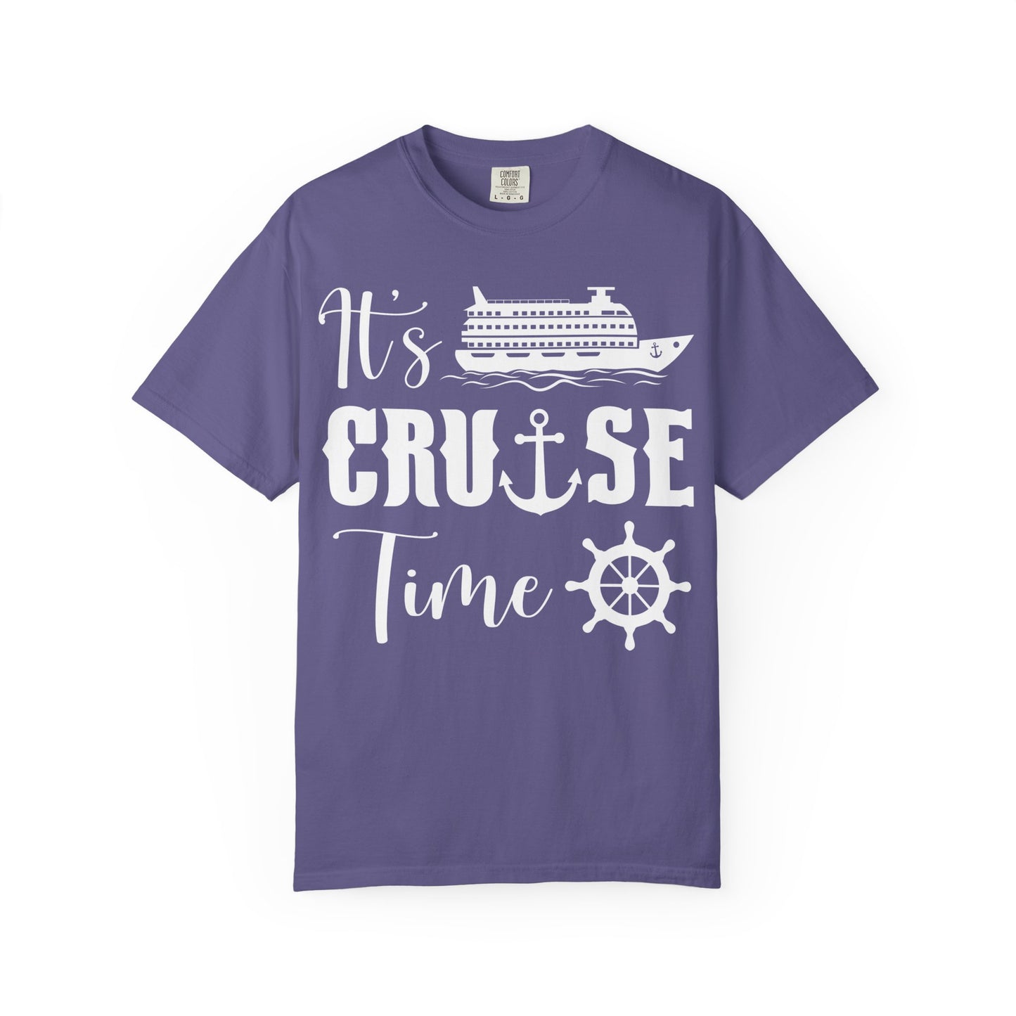 It’s Cruise Time Shirt - Nautical Ship Anchor Wheel Bold Graphic Comfort - View 7 - Best Cruise Shirts