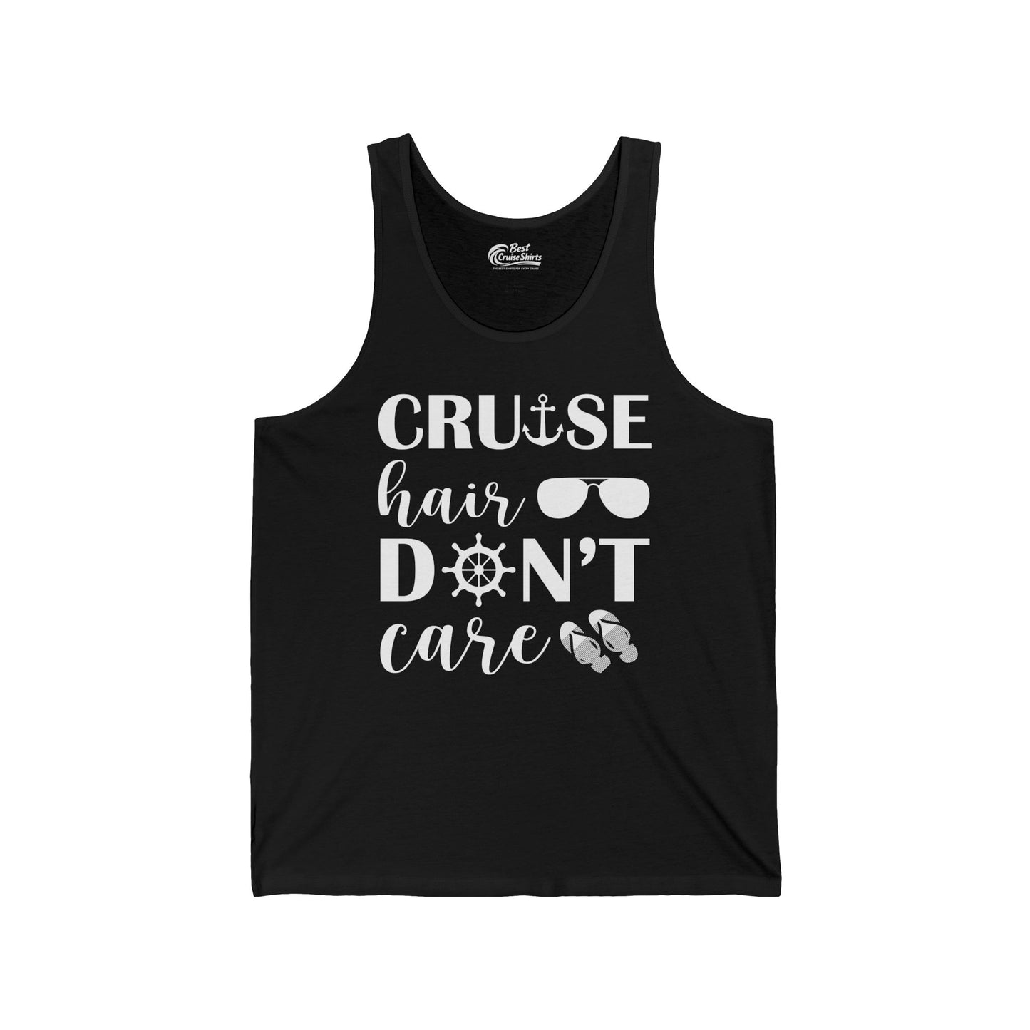 Cruise Hair Don't Care Shirt - Nautical Icons Summer Vacation Tee — Tank Top