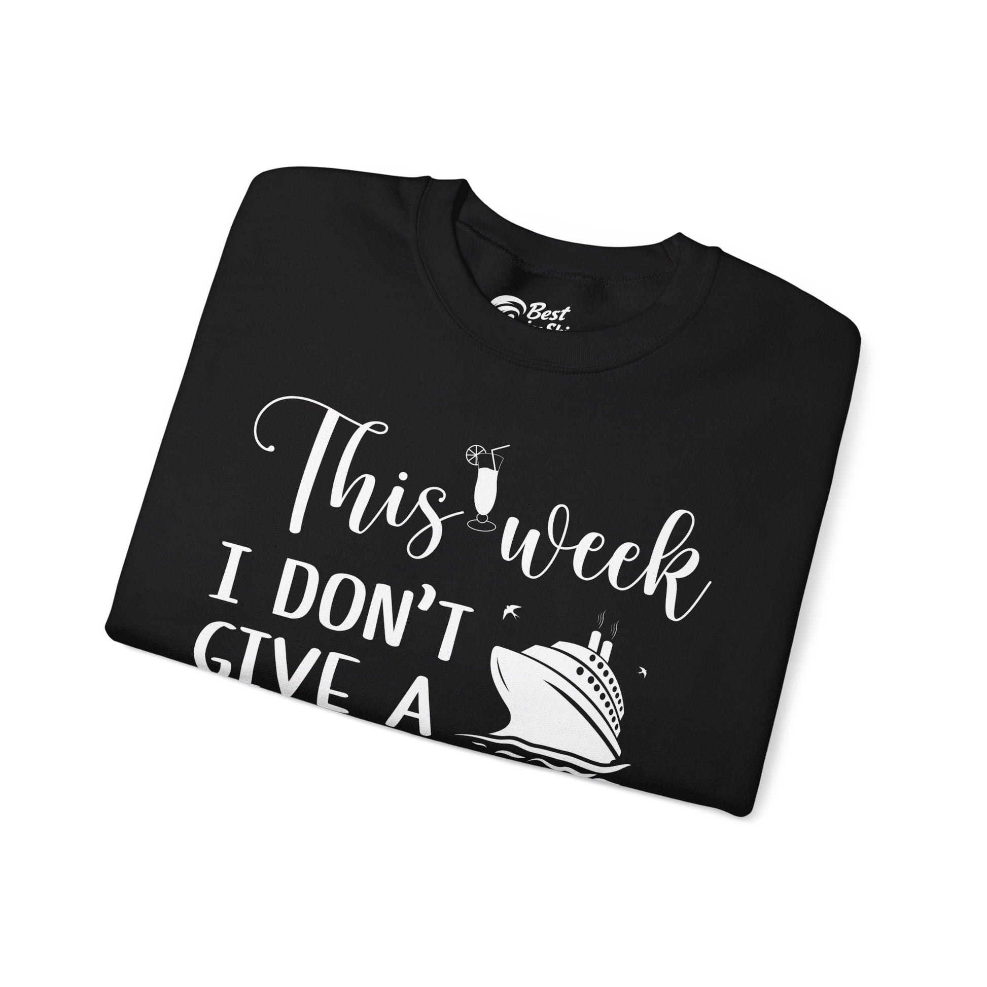 This Week I Don’t Give a Ship Funny Cruise Shirt With Nautical Icons Sweatshirt - View 3 - Best Cruise Shirts