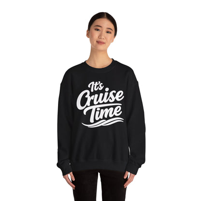 It’s Cruise Time Bold Nautical Wave Typography Cruise Shirt Sweatshirt - View 4 - Best Cruise Shirts
