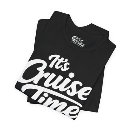 It’s Cruise Time Bold Nautical Wave Typography Cruise Shirt Premium Tee - View 3 - Best Cruise Shirts