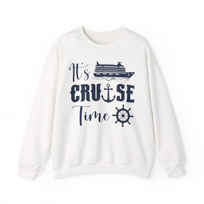 It’s Cruise Time Shirt - Nautical Ship Anchor Wheel Bold Graphic Sweatshirt - View 3 - Best Cruise Shirts