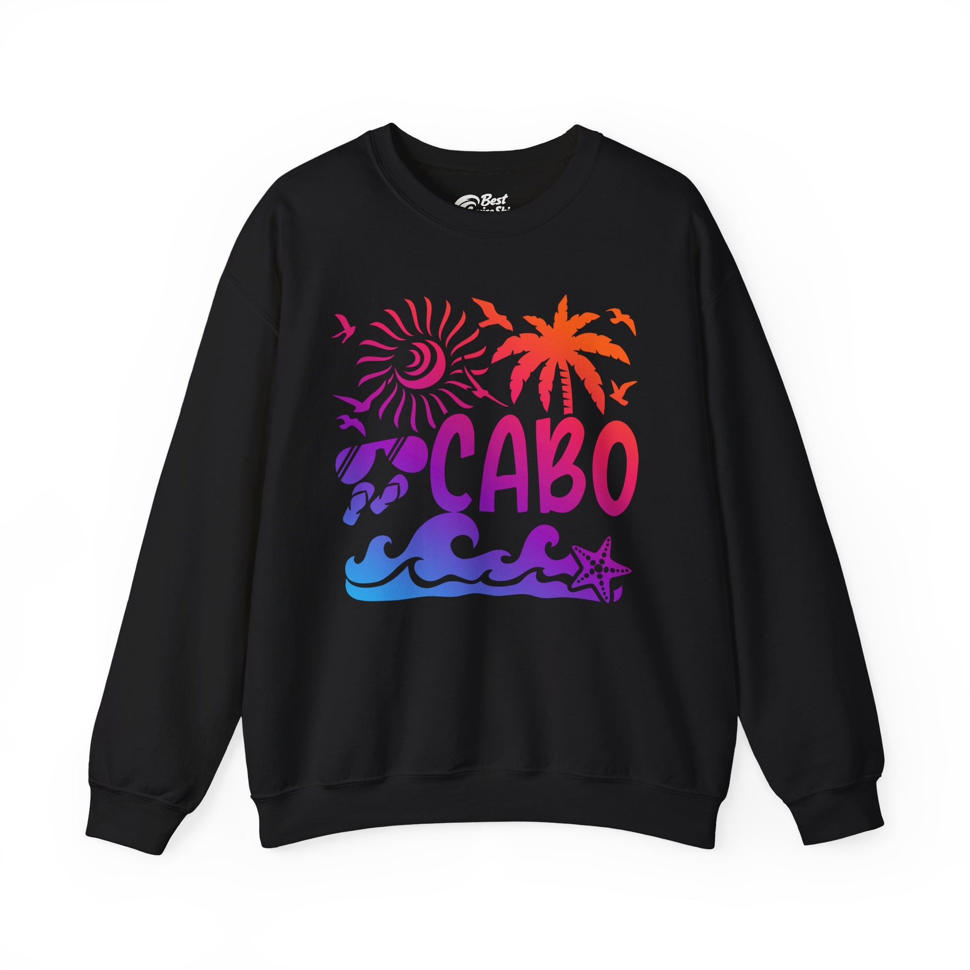 Cabo San Lucas Shirt - Tropical Sunset Palm Beach Vacation Graphic Tee Sweatshirt - Best Cruise Shirts