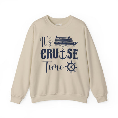 It’s Cruise Time Shirt - Nautical Ship Anchor Wheel Bold Graphic Sweatshirt - View 4 - Best Cruise Shirts