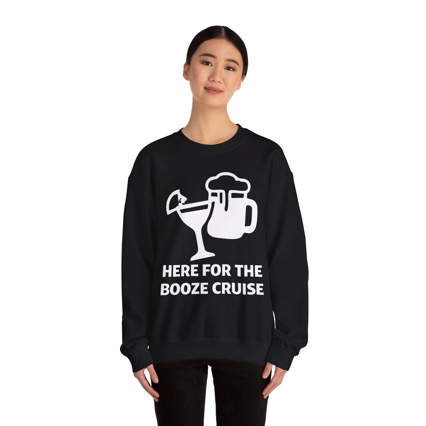 Here For The Booze Cruise Funny Drinking Team Party Shirt Sweatshirt - View 4 - Best Cruise Shirts