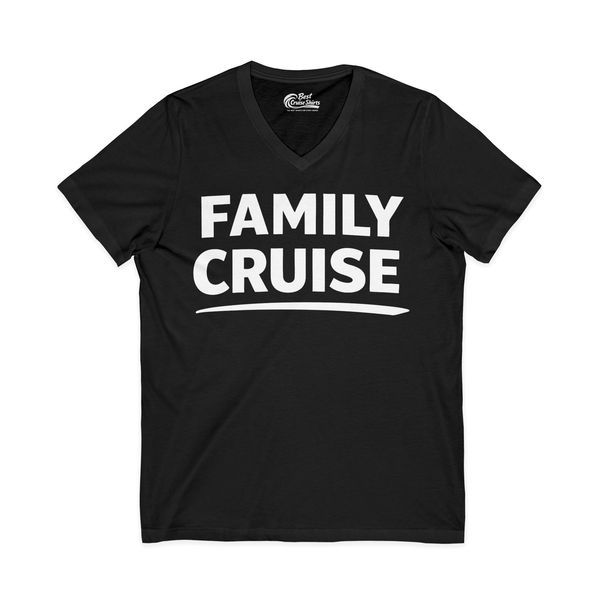 Family Cruise Celebration Bold Lettering Group Trip Shirt V-Neck - Best Cruise Shirts
