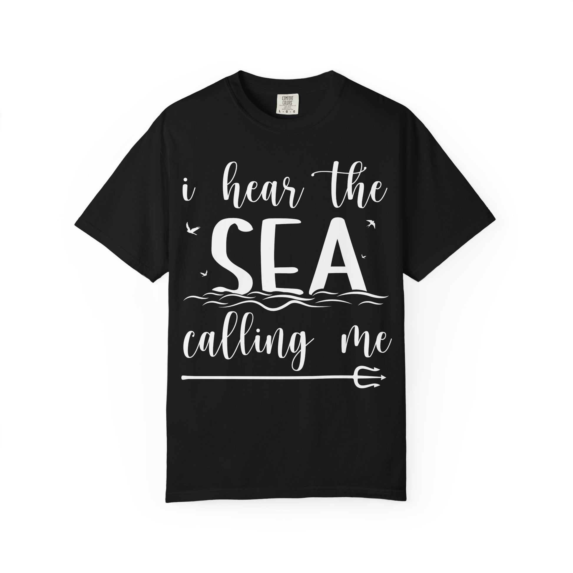 Sea Calling Nautical Beach Quote Shirt With Waves And Birds Art Comfort - Best Cruise Shirts