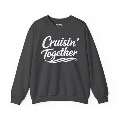 Cruisin Together Group Unity Shirt with Bold Script and Wave Design Sweatshirt - View 6 - Best Cruise Shirts