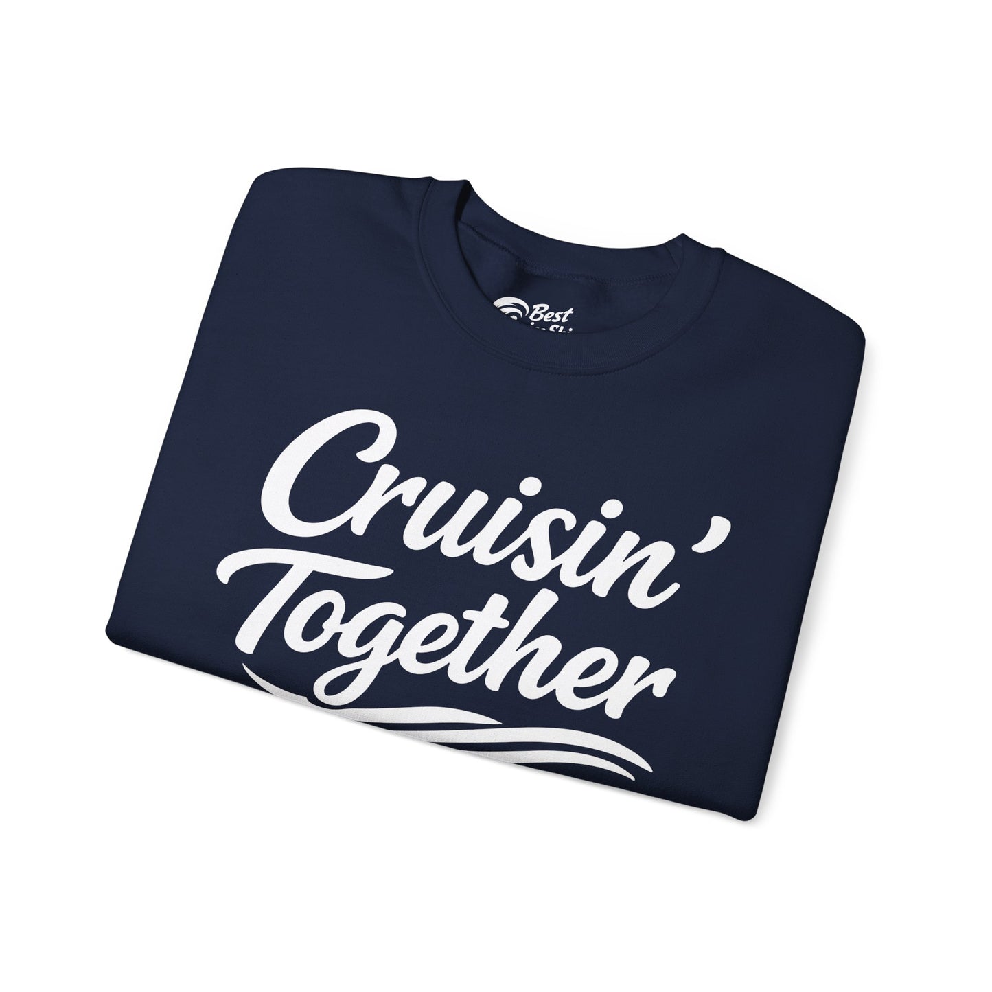 Cruisin Together Group Unity Shirt with Bold Script and Wave Design Sweatshirt - View 32 - Best Cruise Shirts