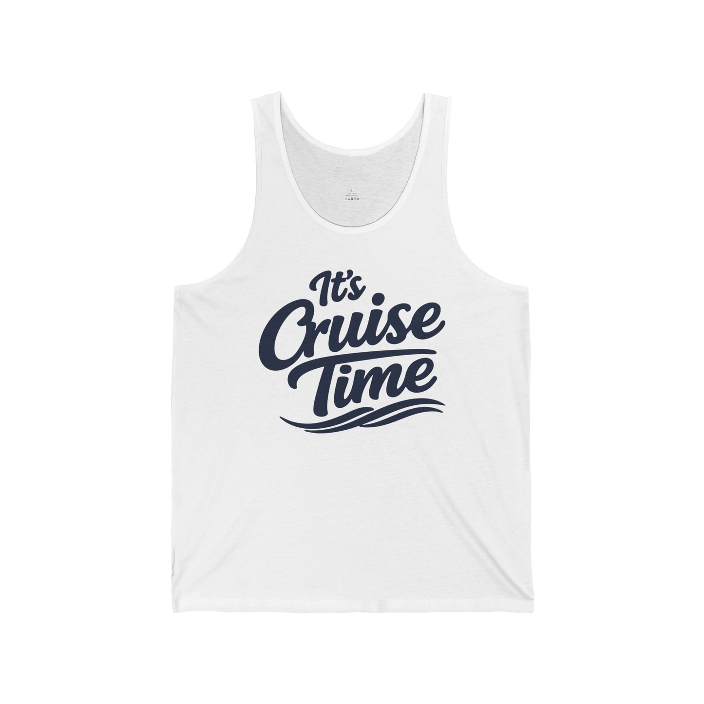 It’s Cruise Time Bold Nautical Wave Typography Cruise Shirt — Tank Top