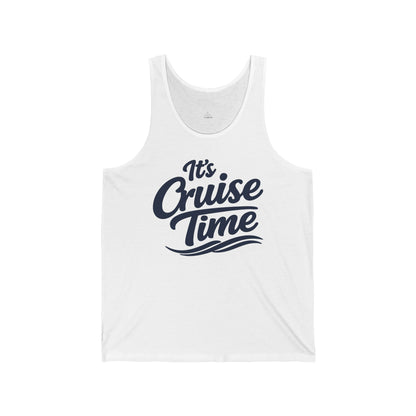 It’s Cruise Time Bold Nautical Wave Typography Cruise Shirt — Tank Top