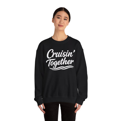 Cruisin Together Group Unity Shirt with Bold Script and Wave Design Sweatshirt - View 15 - Best Cruise Shirts