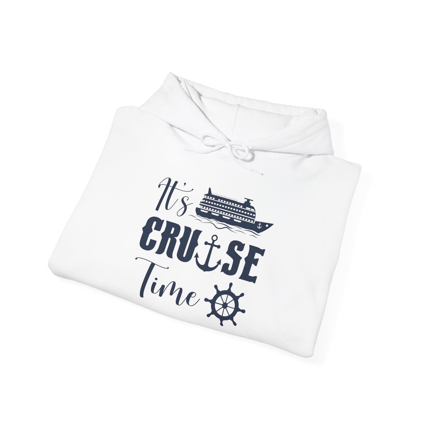 It’s Cruise Time Shirt - Nautical Ship Anchor Wheel Bold Graphic Hoodie - View 14 - Best Cruise Shirts