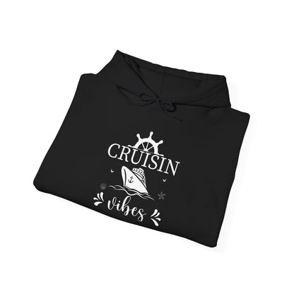 Cruisin Vibes Nautical Ocean Adventure Shirt - Bold Line Art Design Hoodie - View 4 - Best Cruise Shirts