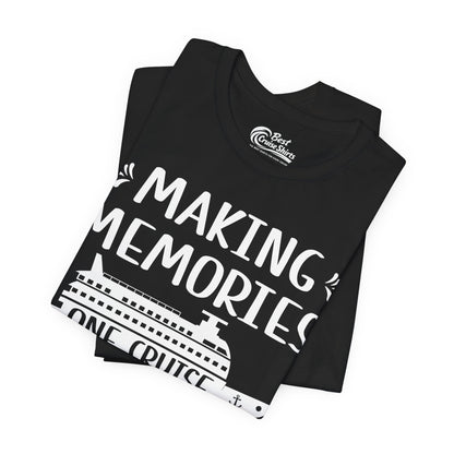 Making Memories One Cruise at a Time Nautical Family Cruise Shirt Premium Tee - View 3 - Best Cruise Shirts