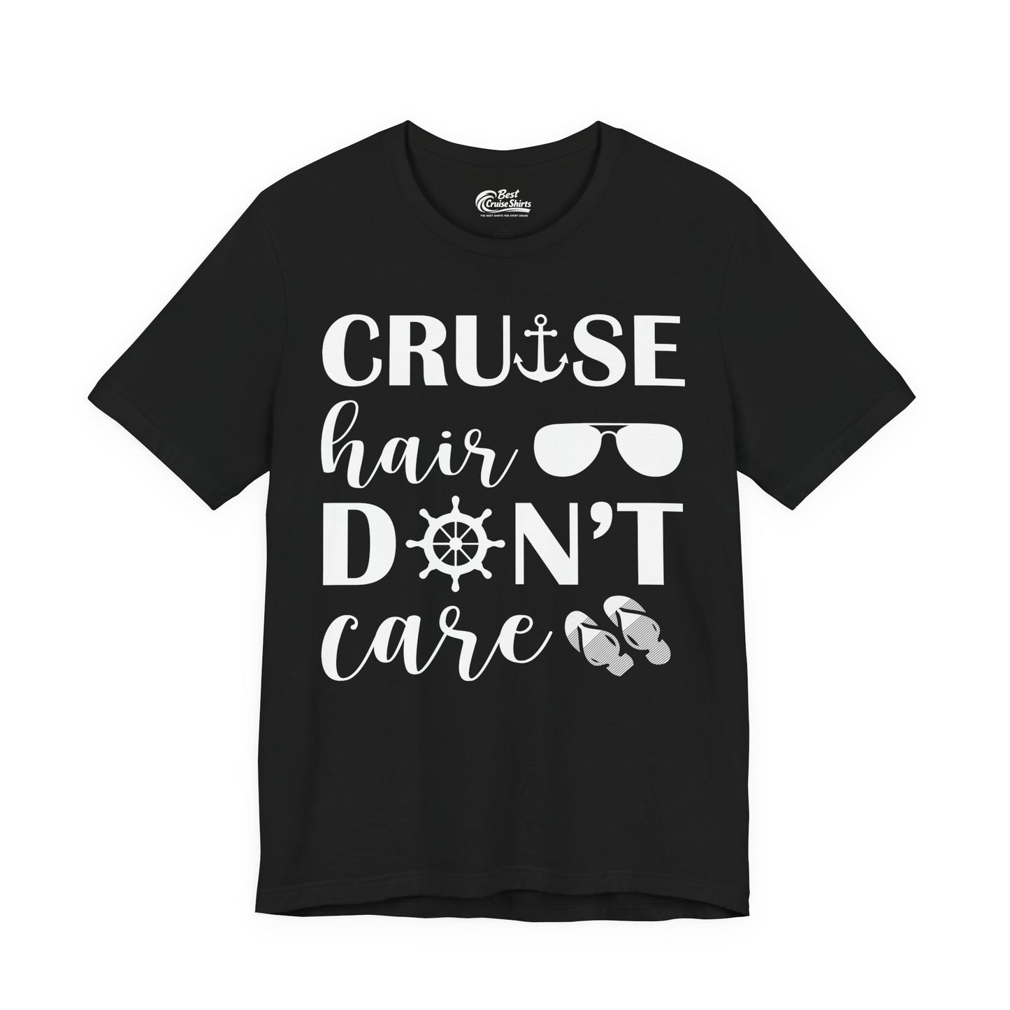 Cruise Hair Don't Care Shirt - Nautical Icons Summer Vacation Tee Premium Tee - Best Cruise Shirts