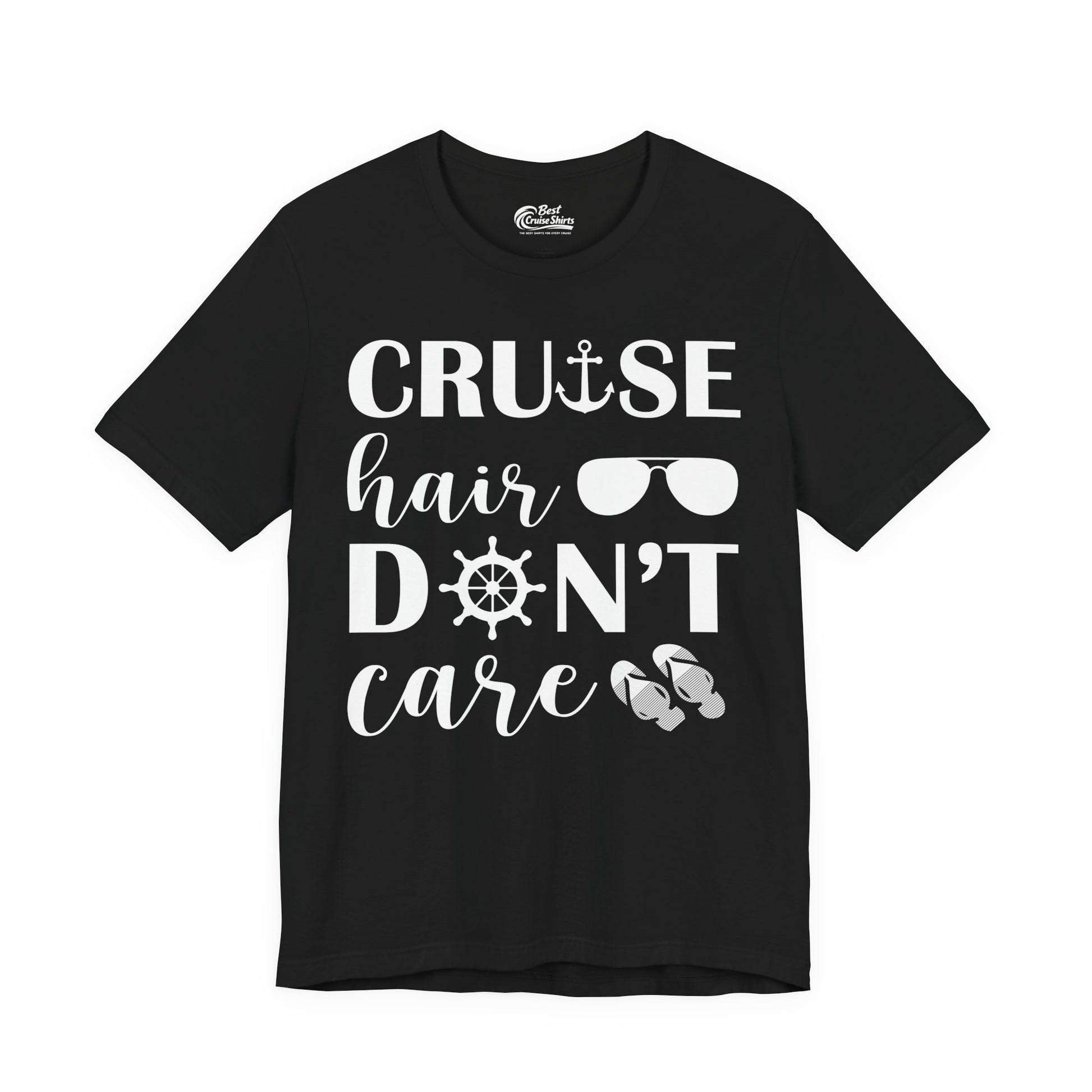 Cruise Hair Don't Care Shirt - Nautical Icons Summer Vacation Tee Premium Tee - Best Cruise Shirts