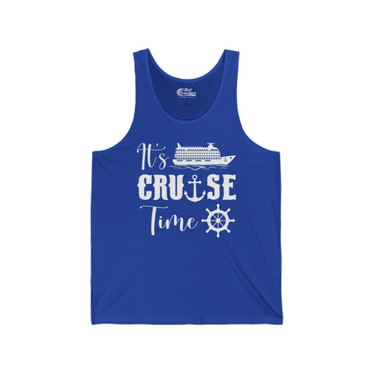 It’s Cruise Time Shirt - Nautical Ship Anchor Wheel Bold Graphic — Tank Top