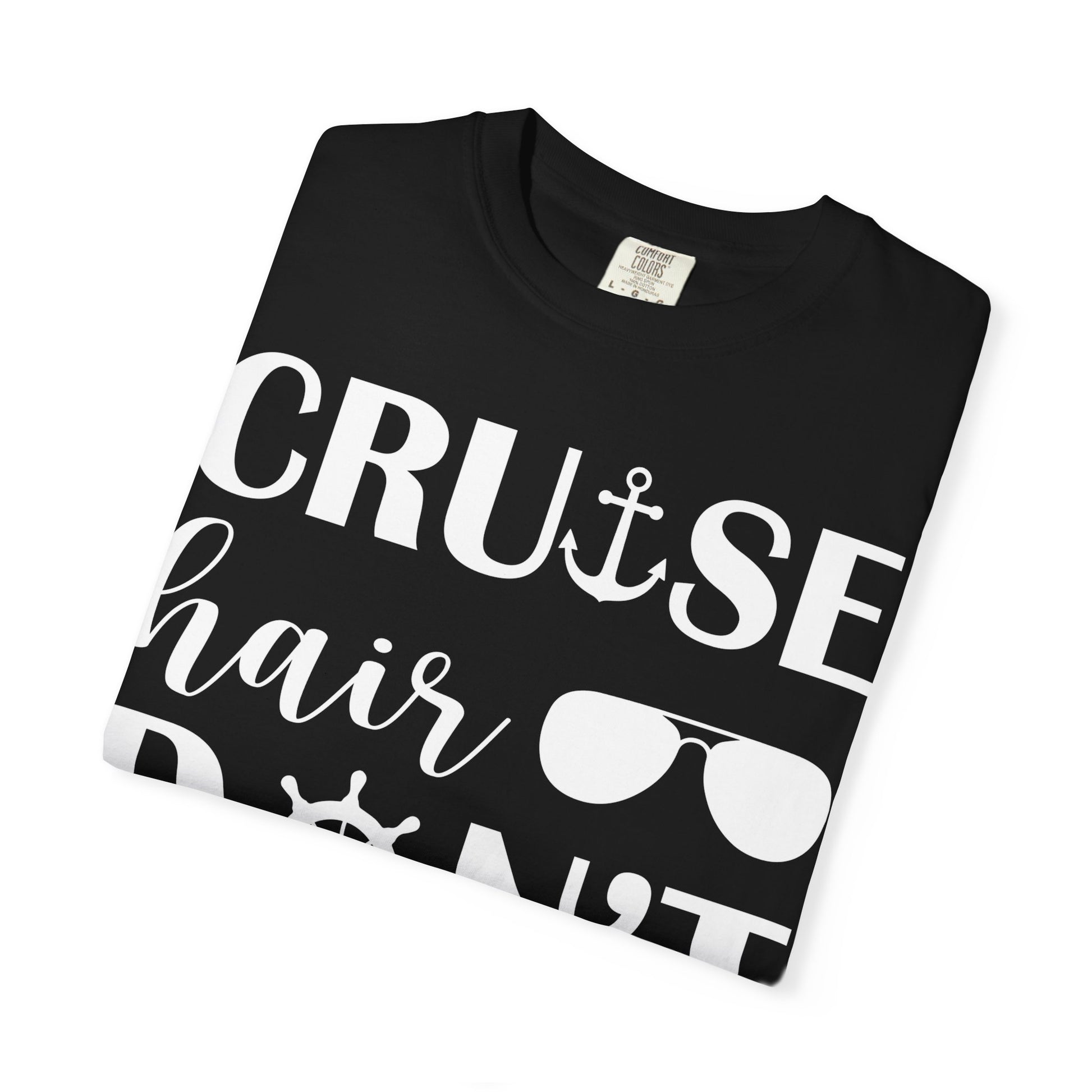 Cruise Hair Don't Care Shirt - Nautical Icons Summer Vacation Tee Comfort - View 3 - Best Cruise Shirts