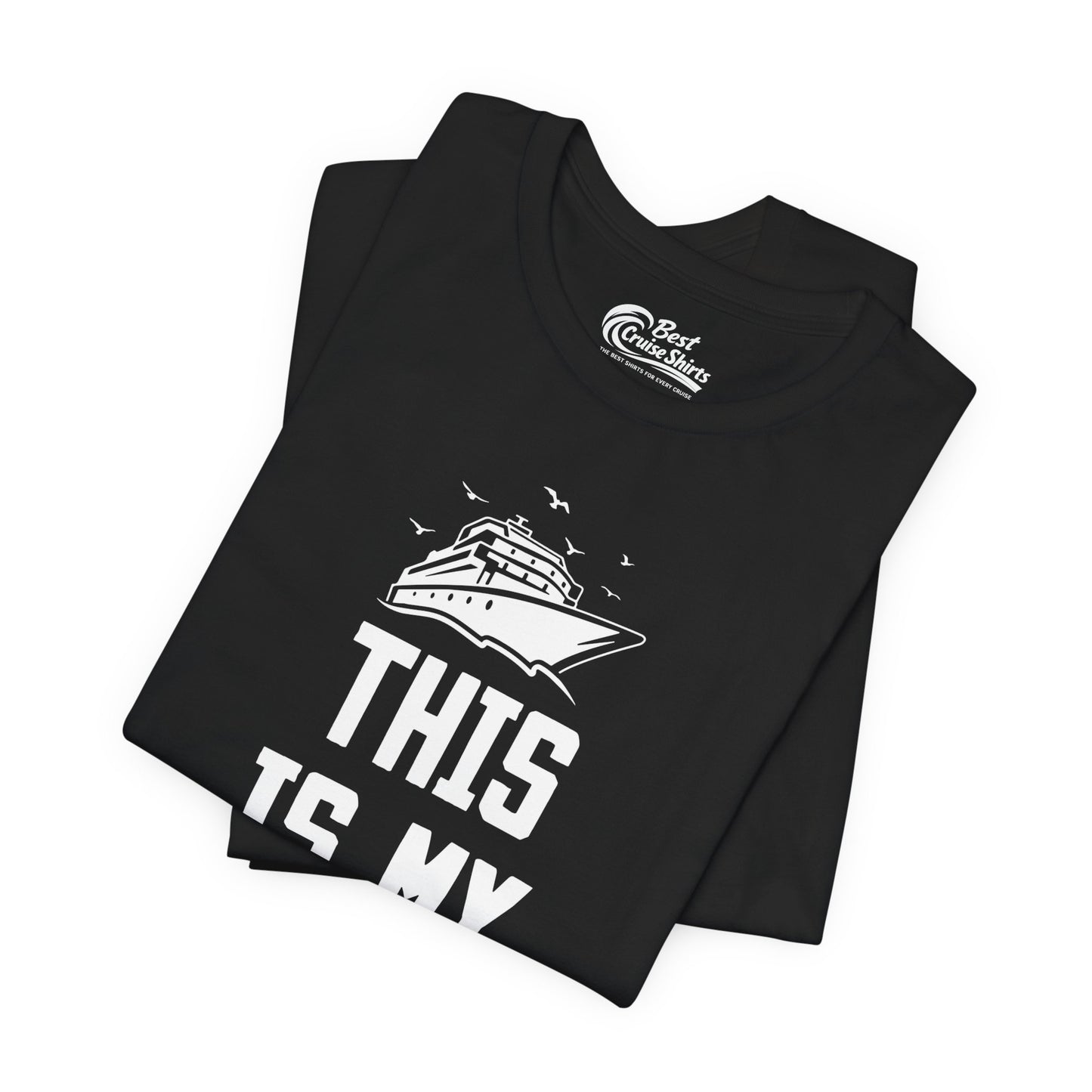 This Is My Cruise Shirt Bold Cruise Ship Graphic Tee Premium Tee - View 3 - Best Cruise Shirts