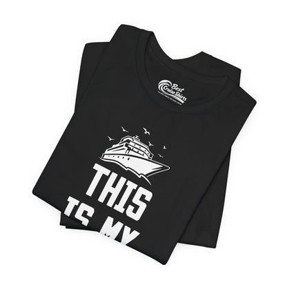 This Is My Cruise Shirt Bold Cruise Ship Graphic Tee Premium Tee - View 3 - Best Cruise Shirts