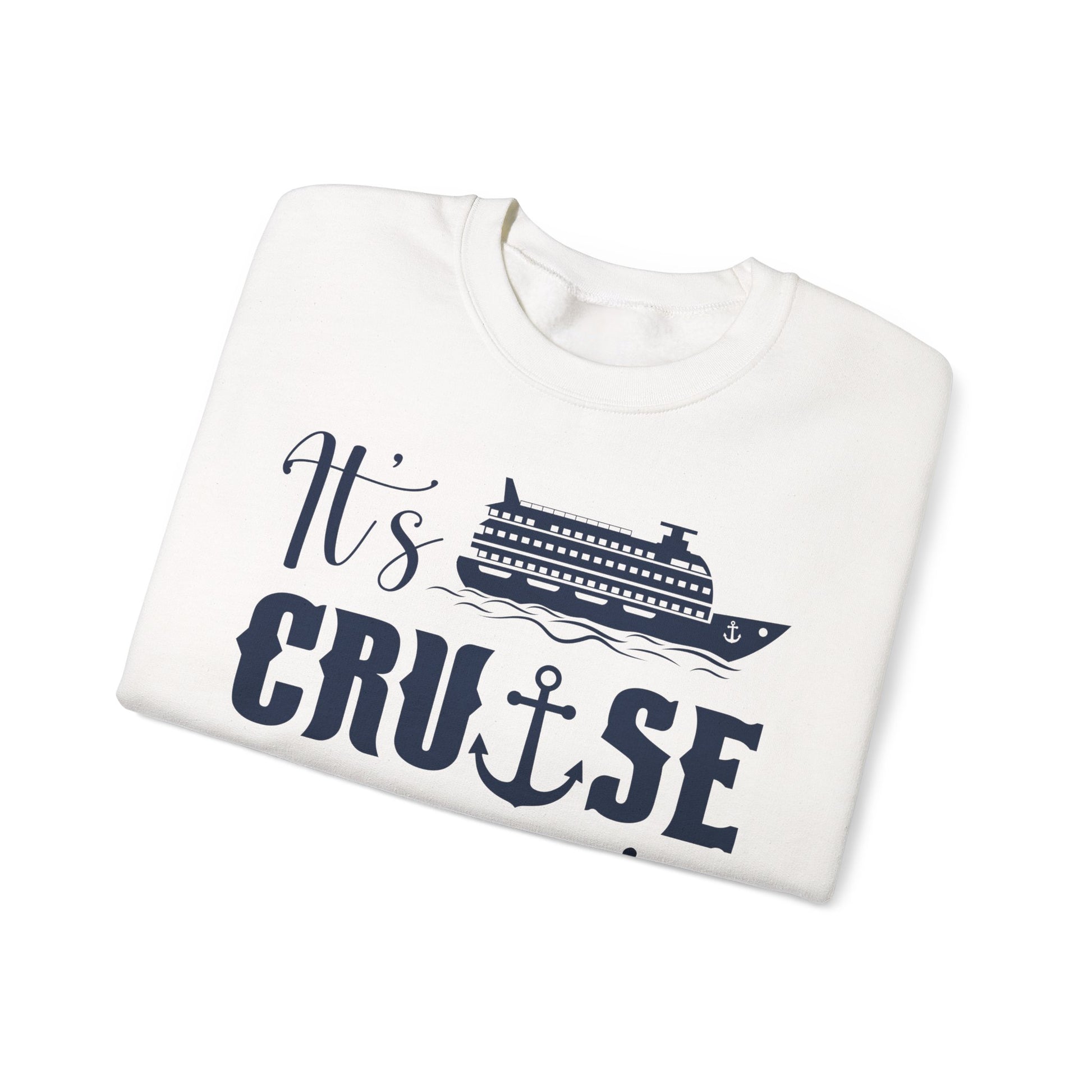 It’s Cruise Time Shirt - Nautical Ship Anchor Wheel Bold Graphic Sweatshirt - View 15 - Best Cruise Shirts